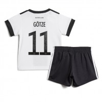 Camisa de Futebol Alemanha Mario Gotze #11 Equipamento Principal Infantil Mundo 2022 Manga Curta (+ Calças curtas)